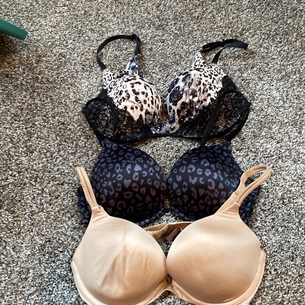 Set of 3 push up bras